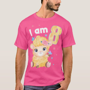 Camiseta Ovelhas 8 Anos Menino de Aniversário Ovelhas Belas