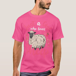 Camiseta Ovelhas Apenas Uma Menina Que Ama Ovelhas