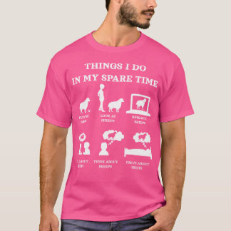 Camiseta Ovelhas Coisas Que Faço Em Meu Tempo Esparso, Ovin