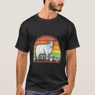 Camiseta Ovelhas de folhetos solares retro-vitamina do trev