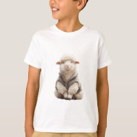Ovelhas Fofas em Cardigan de Lã Infantil
