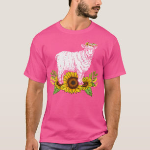 Camiseta Ovelino Engraçado de Girassol