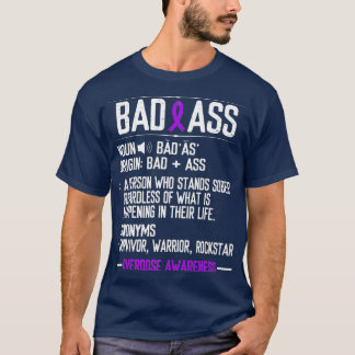Camiseta Overdose Awareness Badass Clean Life Purple Ribbon