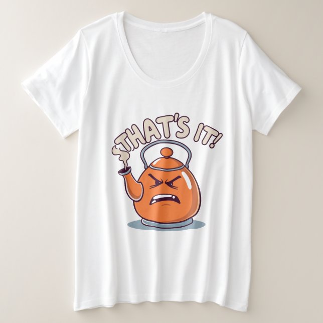 Camiseta Overheated - Funny Whistling Kettle (Frente do Design)