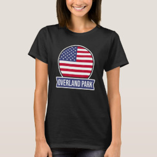 Camiseta OVERLAND PARK EUA nome do local americano pavilhão