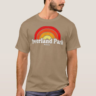 Camiseta Overland Park Kansas KS Vintage 70s Retro Rainbow