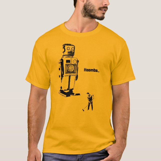 Camiseta Overlords do robô!!! Agora você limpa o assoalho (Frente)