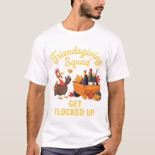 Camiseta Oversized Friendsgiving Squad Get Flocked