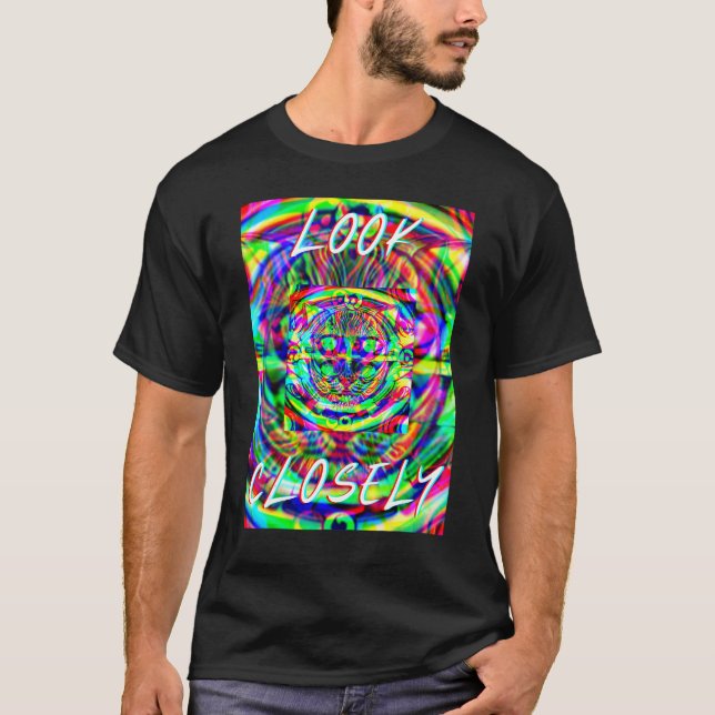 Camiseta Oversized Gato Psicodélico (Frente)
