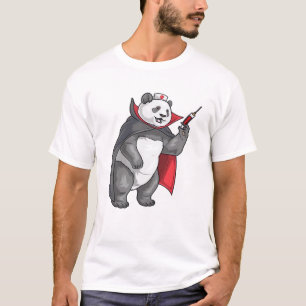 Camiseta Oversized Panda Halloween Enfermeira Vamp