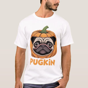 Camiseta Oversized Pugkin Pug Halloween Feliz Hall