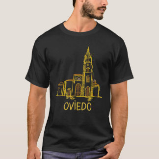 Camiseta Oviedo Espanha Mão Única Dotada Homens Mulheres