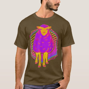 Camiseta Ovinos com 80 anos Fazenda de Arte Vaporwave Anima