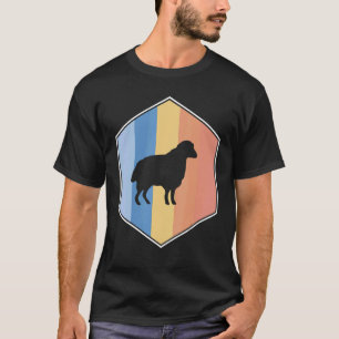 Camiseta Ovinos Com Cores Retroativas Num Hexágono
