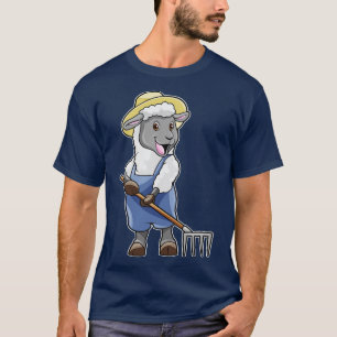 Camiseta Ovinos como Farmadores com Chapéu Rake