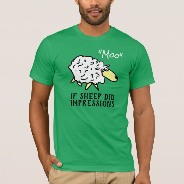 Camiseta Ovinos Fazendo Impressão de Vaca (Frente)