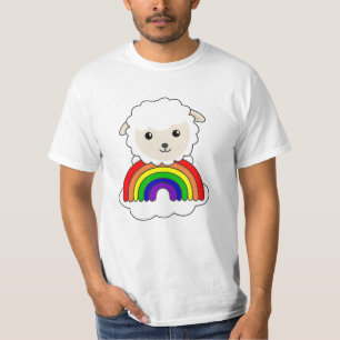 Camiseta Ovinos Íris Doentes Coloridos Carneiro Doce