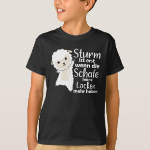 Camiseta Ovinos Nortes de Tempestade na Alemanha Mar do Nor