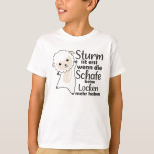 Camiseta Ovinos Nortes de Tempestade na Alemanha Mar do Nor