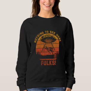 Camiseta OVNI Abdução Engraçada de Alien Fazenda de Vaca Ag