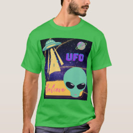 Camiseta ovni, acredita em extraterrestre