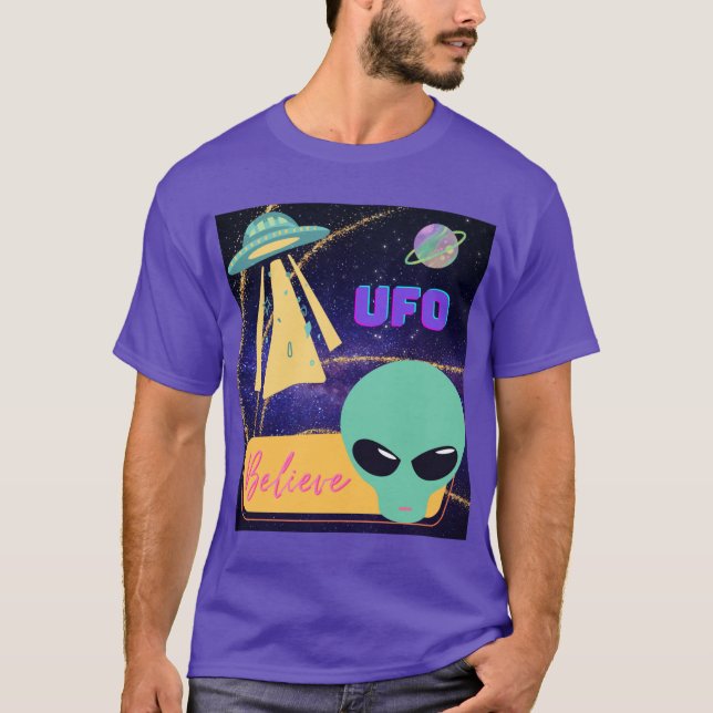 Camiseta ovni, acreditar extraterrestre (Frente)