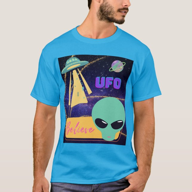 Camiseta ovni, acreditar extraterrestre (Frente)