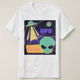 Camiseta ovni, acreditar extraterrestre