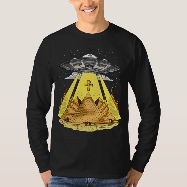 Camiseta OVNI (Antigo OVNI) do Egito para Rapto de alieníge (Frente)