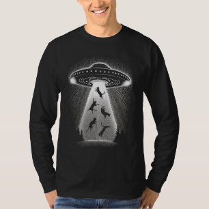 Camiseta OVNI Captura Gatinhos A Única Terra Inteligente