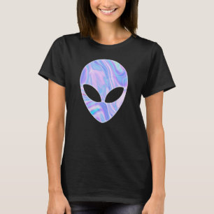 Camiseta OVNI Colorida da Cabeça de alienígena