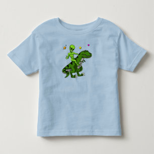 Camiseta OVNI de Espaço do Dinossauro T-Rex em alienígena