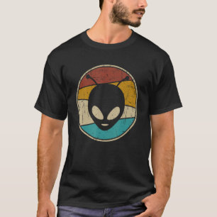 Camiseta OVNI Estilo Retro Anos 80 Espaço Alien Vintage