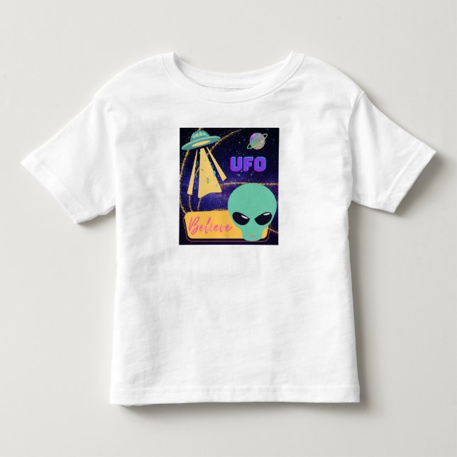 Camiseta ovni, extraterrestre acreditar (Frente)