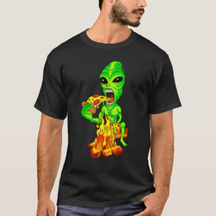 Camiseta OVNI extraterrestre para alimentação de alienígena