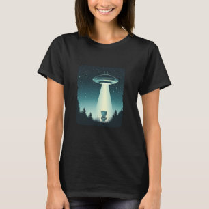 Camiseta OVNI Leva um Vaso Sanitário para um Negócio Fora d