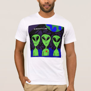 Camiseta OVNI Martian do espaço alienígena
