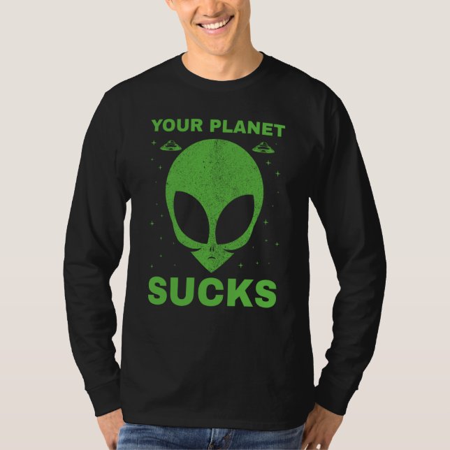 Camiseta OVNI UAP Espaço Espaço Desconhecido Objeto Voo Ali (Frente)