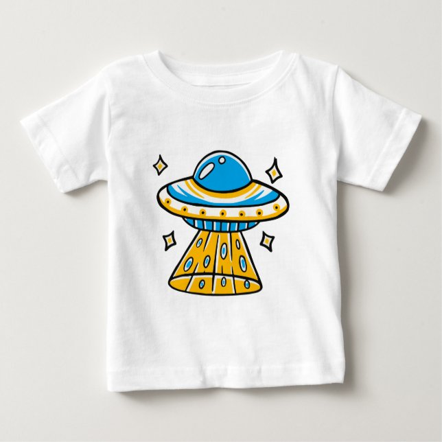 Camiseta OVNI (Whimsical Colortion Space) (Frente)
