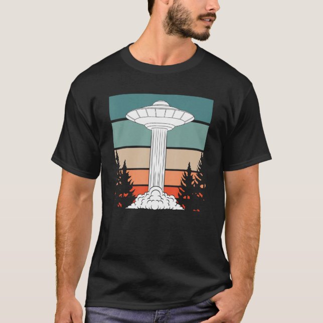 Camiseta OVNIs de Abdução de Alienígenas Ficção Científica  (Frente)
