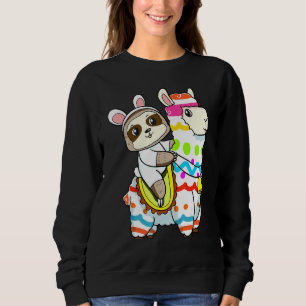 Camiseta Ovo Caça Llama Bunny Cute Sloth Caindo Llama Ea