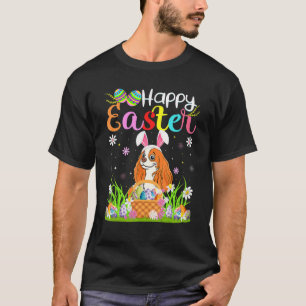 Camiseta Ovo caçando coelho cavaleiro Rei Charles Spaniel D