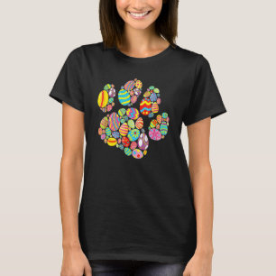 Camiseta Ovo Colorido Impressão de Pata Cachorro Gato