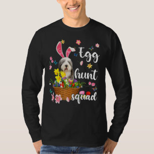 Camiseta Ovo Colorido no Dia do Felz pascoa do Ovino Inglês