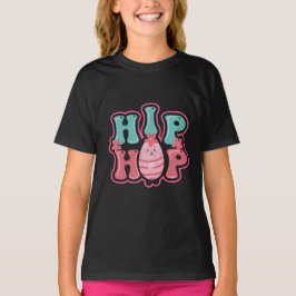 Camiseta Ovo de Caça de Coelho Fofo Hip Hop Feliz Páscoa Pr