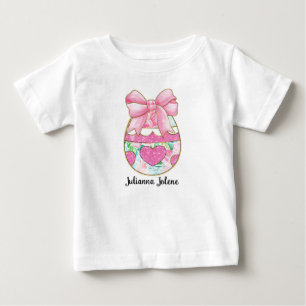 Camiseta Ovo de Páscoa Brilhante com Nome Personalizado Coq
