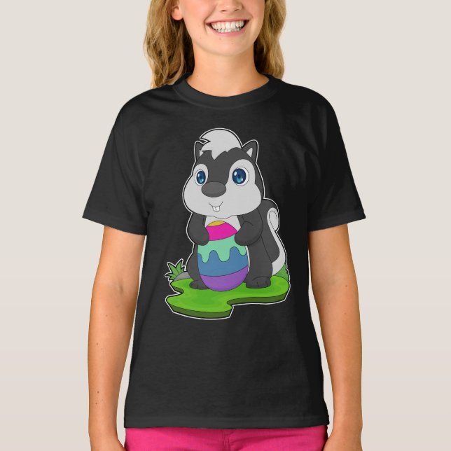 Camiseta Ovo de Páscoa de Páscoa Skunk (Frente)