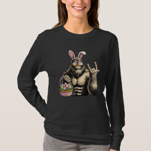 Camiseta Ovo de Páscoa do Pé Grande engraçado Rocha Sasquat