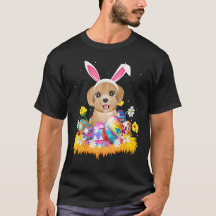 Camiseta Ovo de Páscoa Engraçado Cachorro Poodle Domingo de