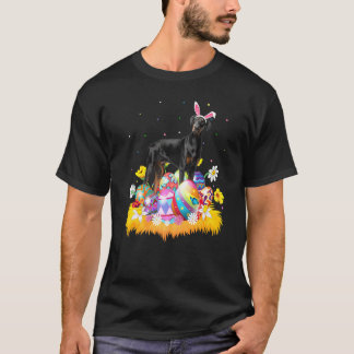 Camiseta Ovo de Páscoa engraçado Doberman Pinscher Cachorro
